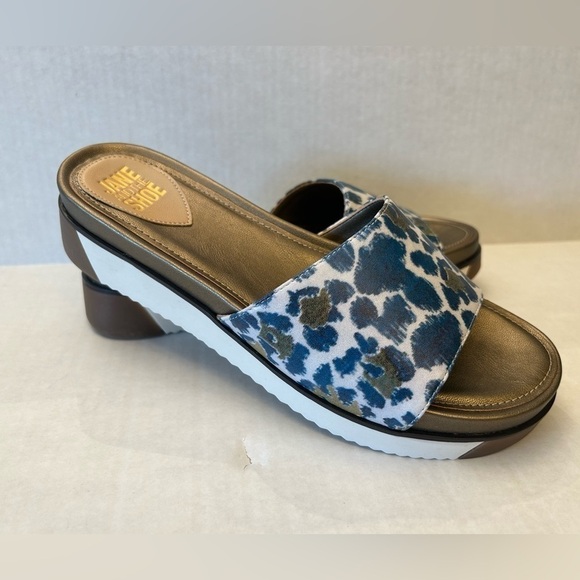 Jane And The Shoe Hannah platform slide sandals NWOB Sz-9.5.  E - Picture 3 of 7